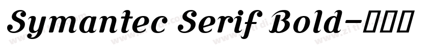 Symantec Serif Bold字体转换